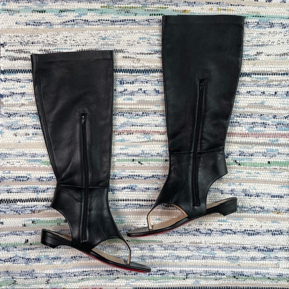 Christian Louboutin From Sand Flat Leather Sandals - Picture 7 of 16